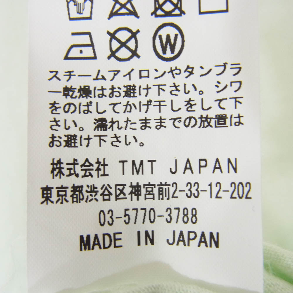 TMT ティーエムティー TCS-S1911 ワンポイント ポケット 半袖 Tシャツ ライトグリーン系 L【中古】