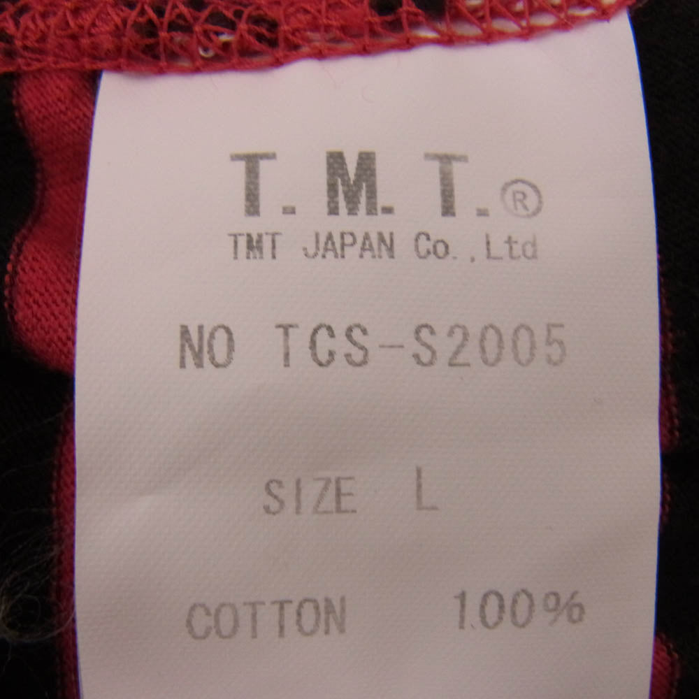 TMT ティーエムティー TCS-S2005 ボーダー 半袖 Tシャツ カットソー レッド系 L【中古】