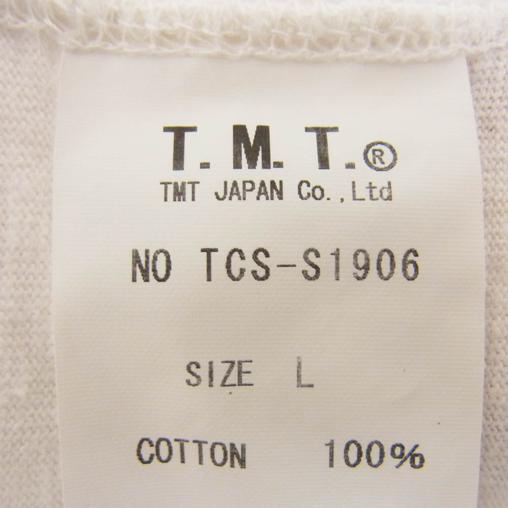 TMT ティーエムティー TCS-S1906 S/SL 19/1 RAFI JERSEY BIGHOLIDAY GIRL 半袖 Tシャツ ホワイト系 L【中古】