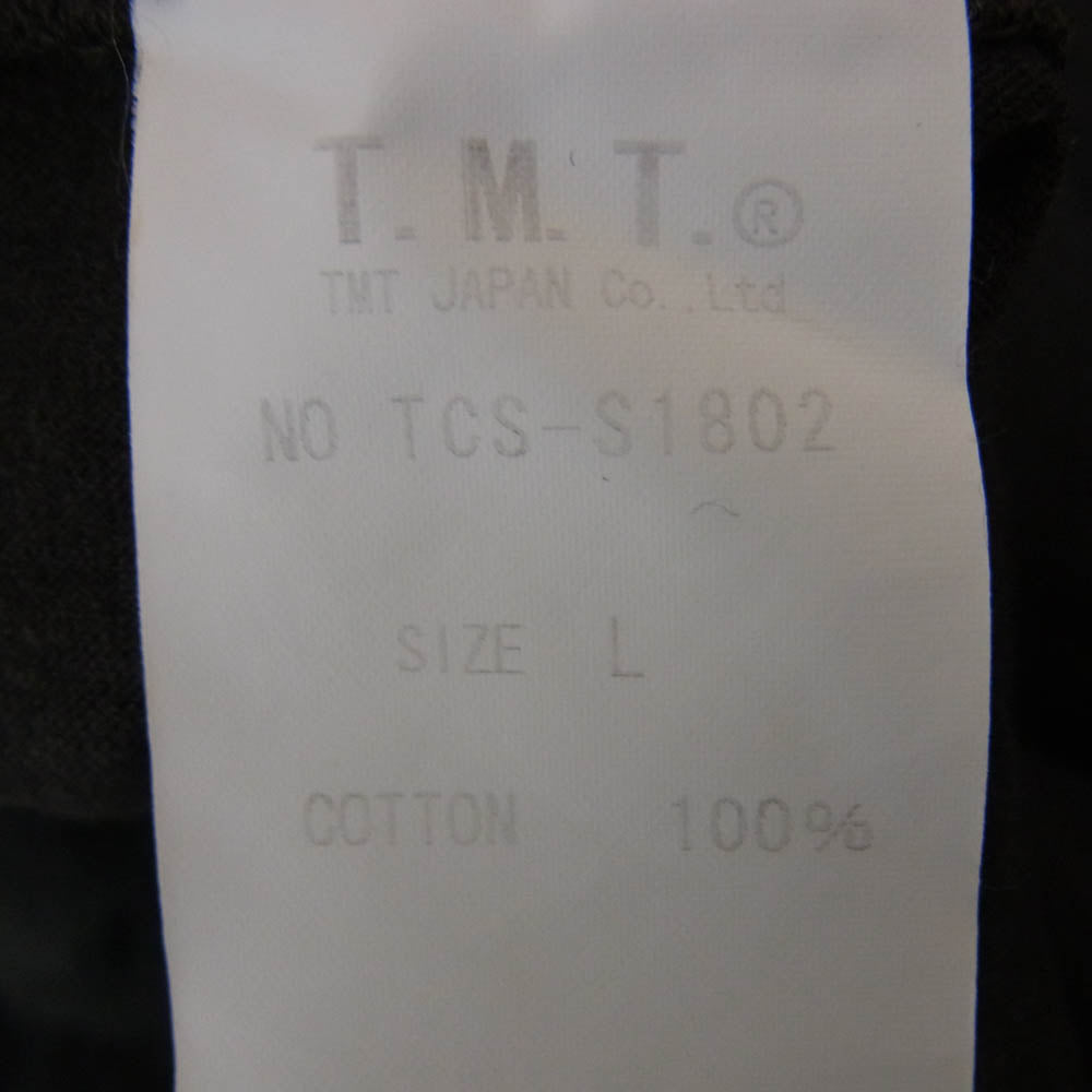 TMT ティーエムティー TCS-S1802 スワロフスキー スカル 半袖 カットソー Tシャツ ブラック系 L【中古】