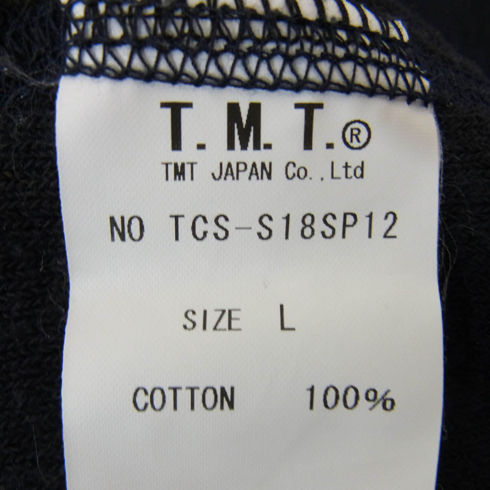 TMT ティーエムティー TCS-S18SP12 S-SL IZMIR COTTON PILE POKET 半袖 Tシャツ カットソー ブラック系 L【中古】