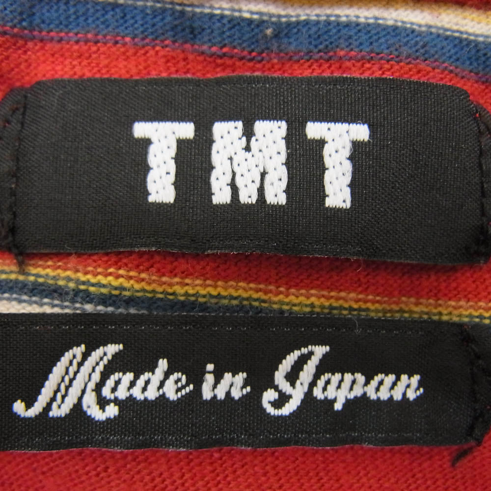 TMT ティーエムティー TCS-S1904 ボーダー 半袖 Tシャツ カットソー レッド系 L【中古】