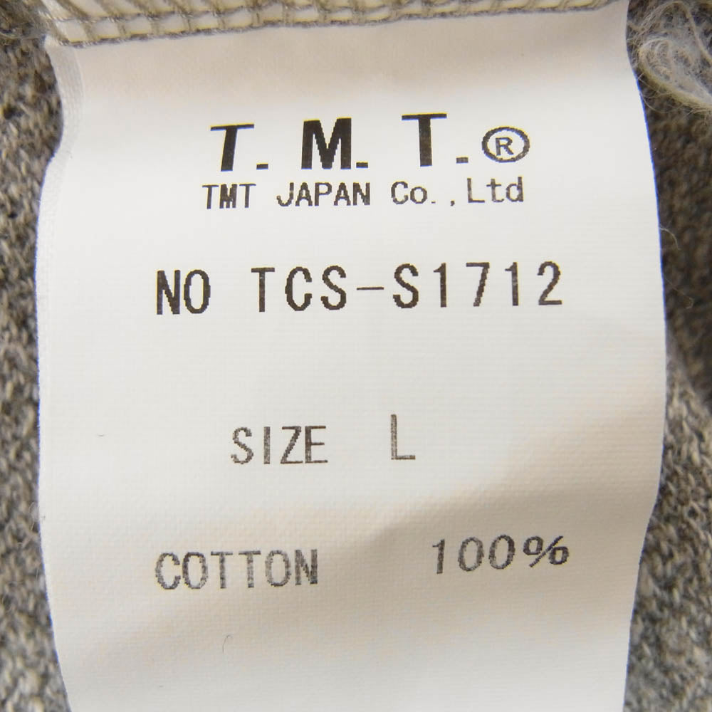 TMT ティーエムティー TCS-S1712 S/SL RAFI CRAPE WEAVE TEE 半袖 Tシャツ カットソー グレー系 L【中古】