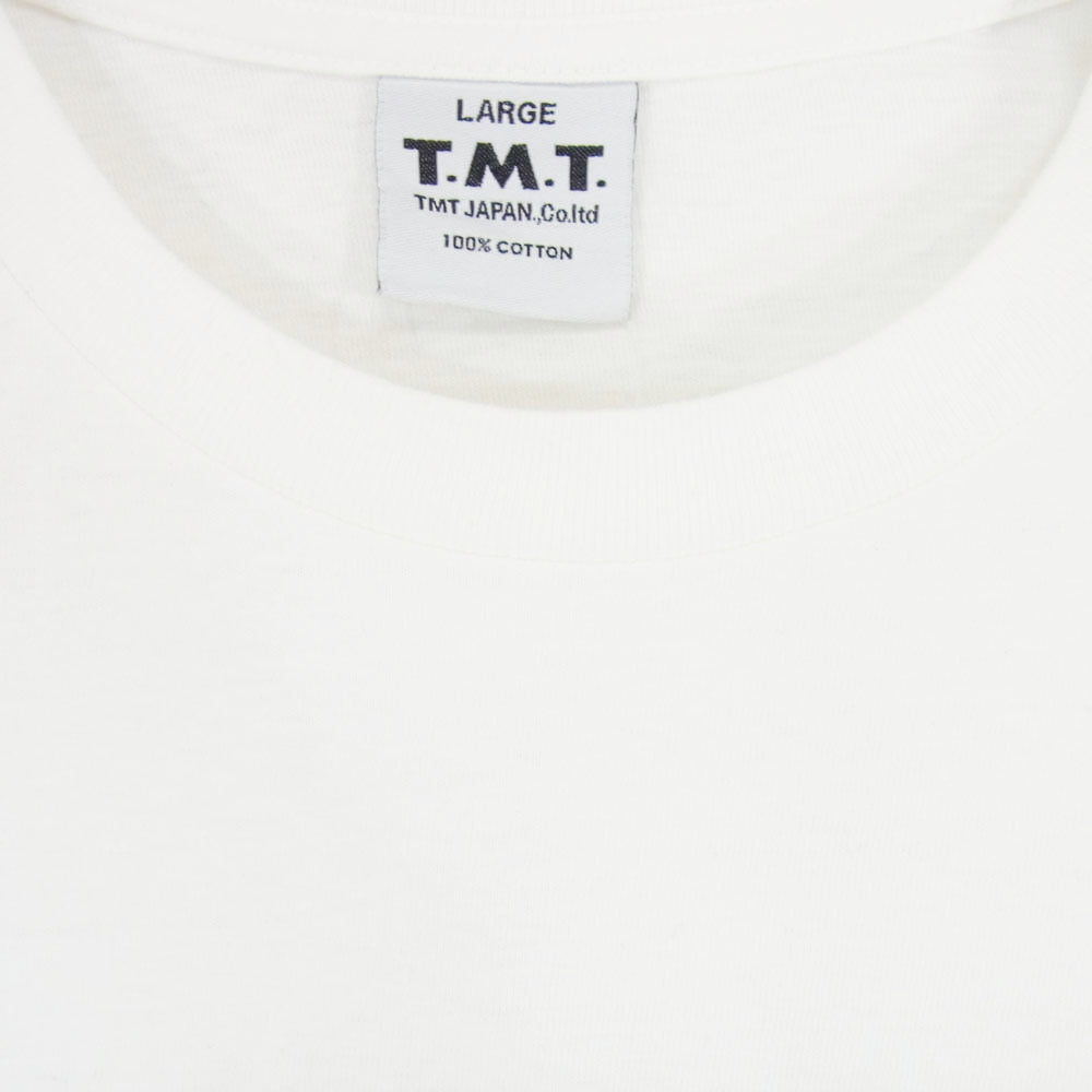 TMT ティーエムティー TCS-F1702 S/SL ラフィー 天竺 TEE 半袖 T シャツ ホワイト系 L【中古】