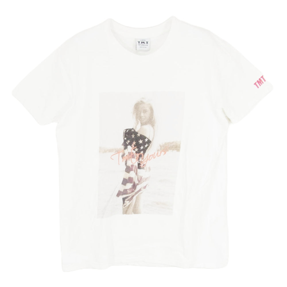 TMT ティーエムティー TCS-S1723 S/SL ラフィー 天竺 TEE 半袖 Tシャツ ホワイト系 L【中古】