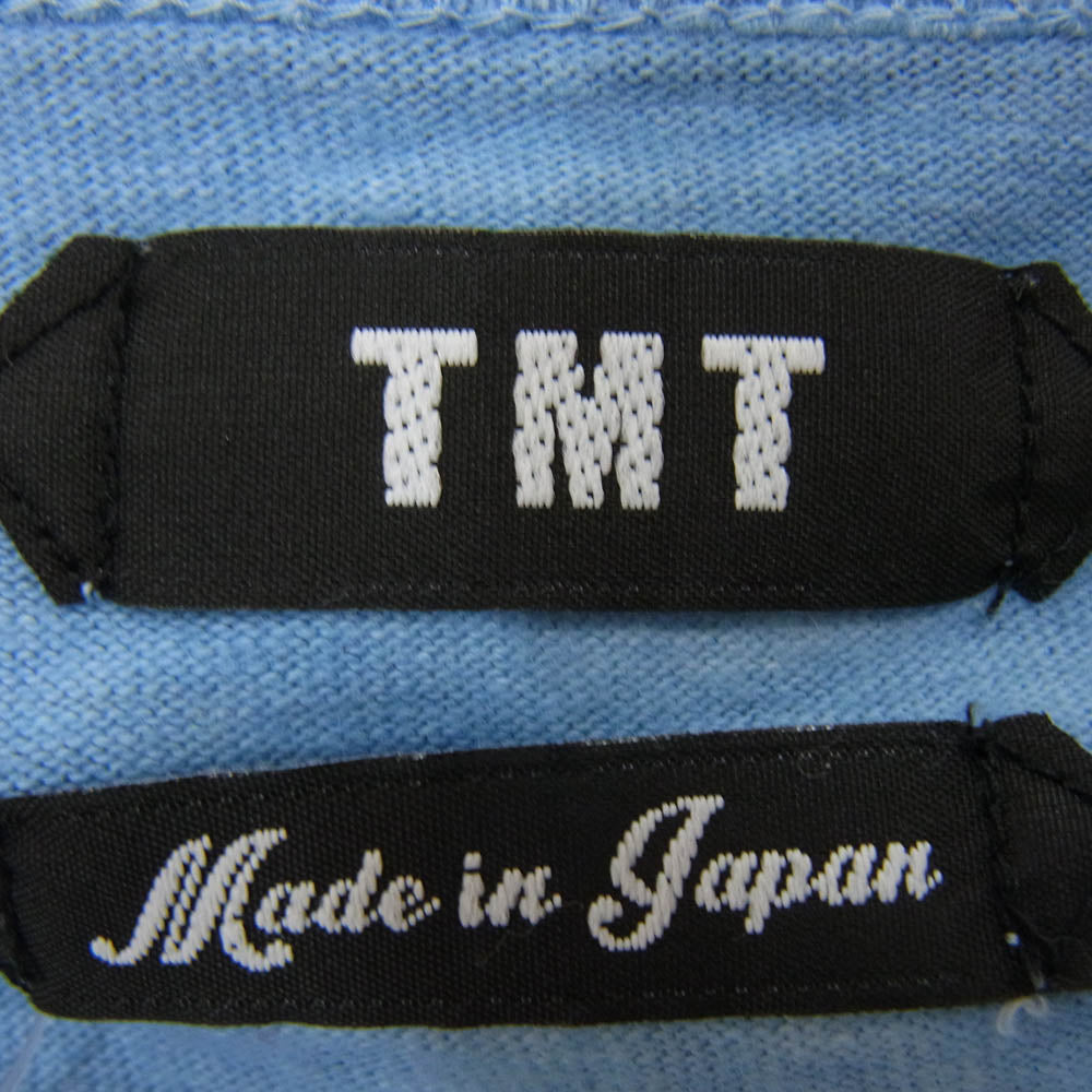 TMT ティーエムティー タイダイ柄 ロゴ 半袖 Tシャツ カットソー ブルー系 L【中古】