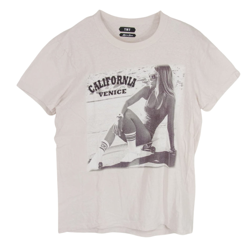 TMT ティーエムティー TCS-S2104 S/SL RAFI JERSEY TEE GIRL PHOTO  プリント 半袖 Tシャツ ピンク系 L【中古】