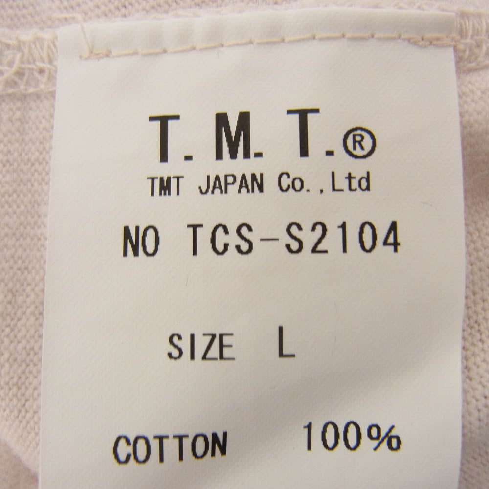 TMT ティーエムティー TCS-S2104 S/SL RAFI JERSEY TEE GIRL PHOTO  プリント 半袖 Tシャツ ピンク系 L【中古】