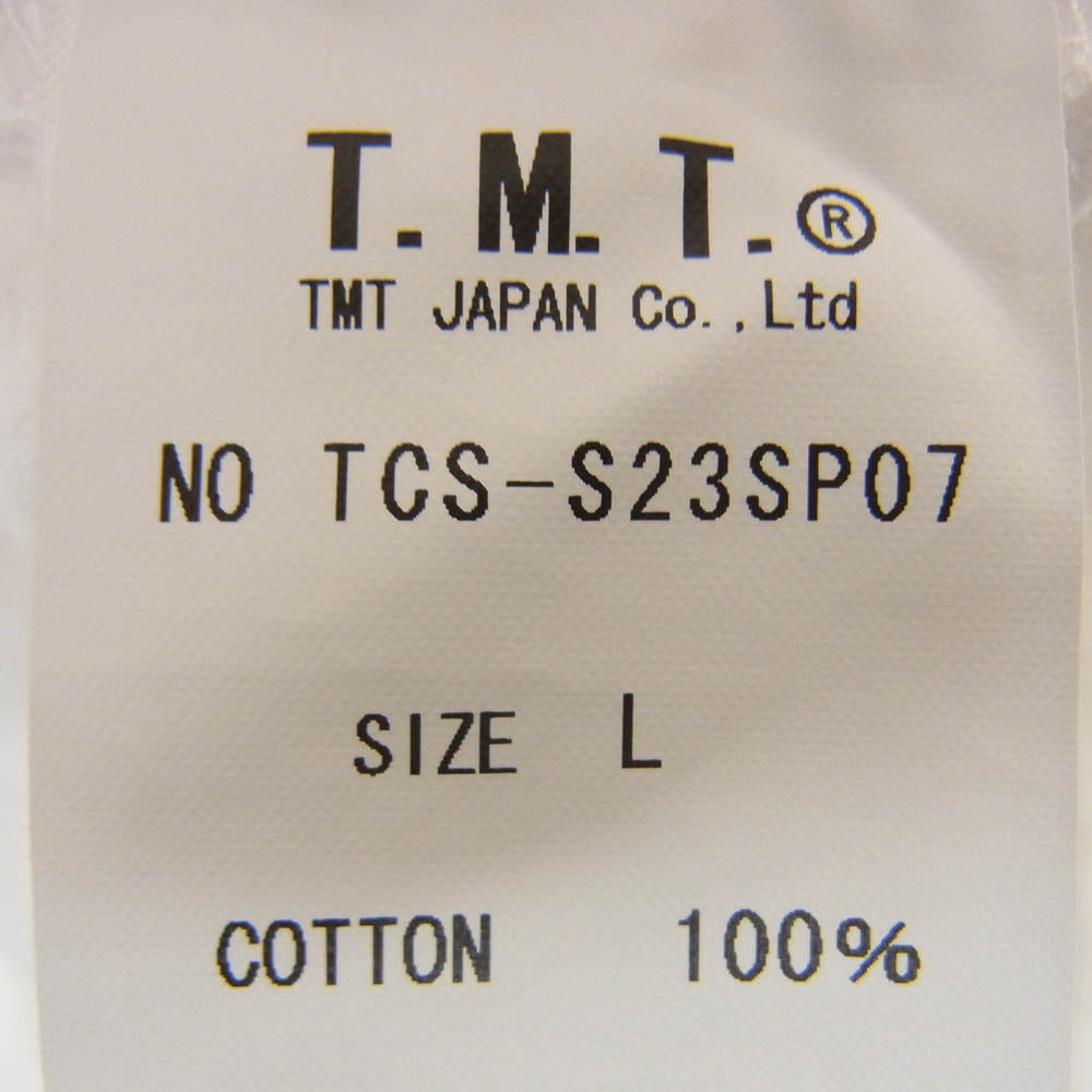 TMT ティーエムティー TCS-S23SP07 JERSEY SS TEE  LOVE&PEACE 半袖 Tシャツ カットソー ホワイト系 L【中古】
