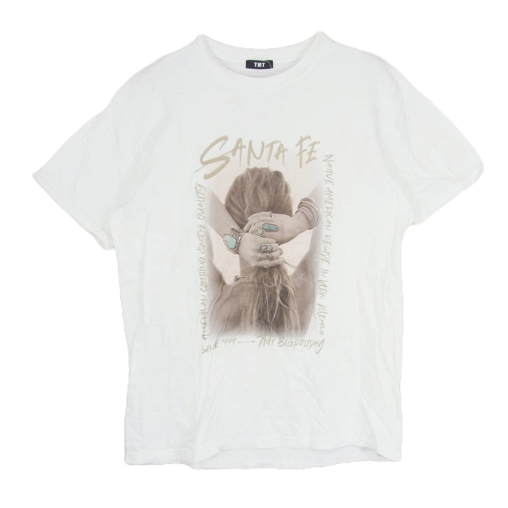 TMT ティーエムティー TCS-S23SP14 PIGMENT DYE S/SL TEE  SANTAFE 半袖 Tシャツ ホワイト系 L【中古】