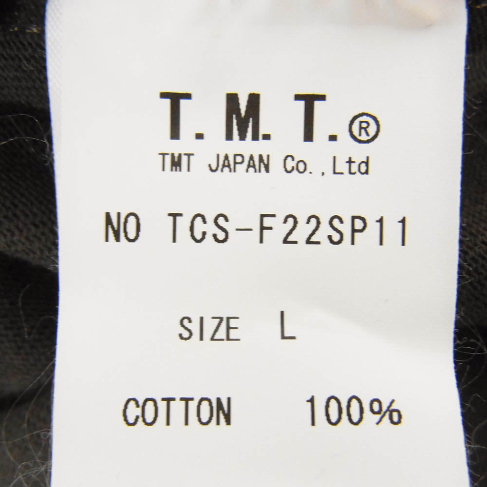 TMT ティーエムティー TCS-F22SP11 オーガニック コットン ヘビージャージー ロングスリーブ 長袖 カットソーＴシャツ ブラック系 L【中古】
