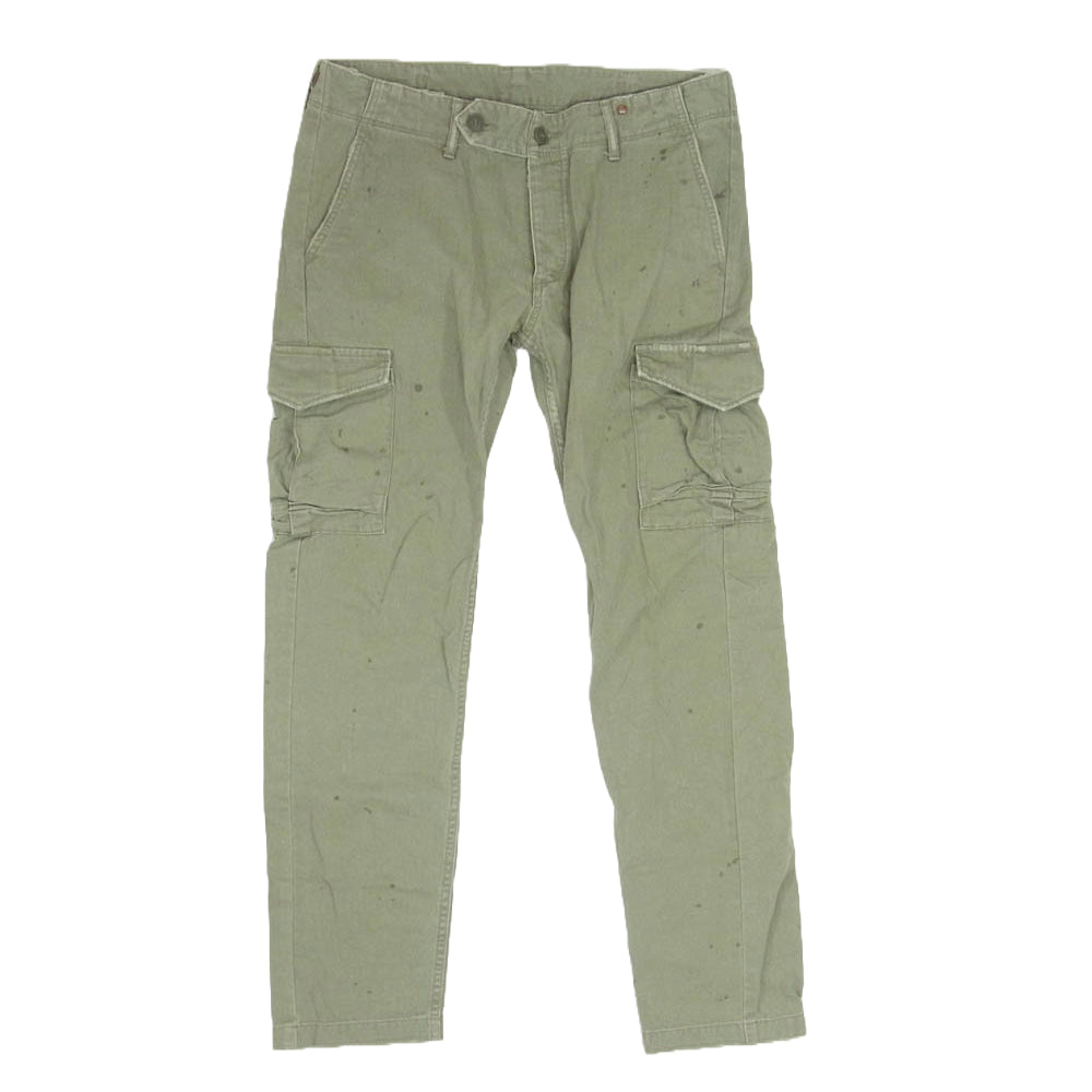 TMT ティーエムティー TPT-F2108 HERRINGBONE TWILL CARGO TROUSER カーゴ トラウザー カーキ系 L【中古】