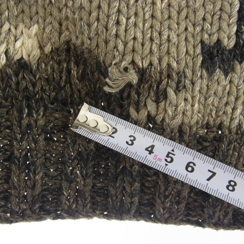 RALPH LAUREN ラルフローレン DENIM ＆ SUPPLY CAMO CARDIGAN WOOL デニムアンドサプライ カモフラ ショールカラー カーディガン グレー系 S【中古】