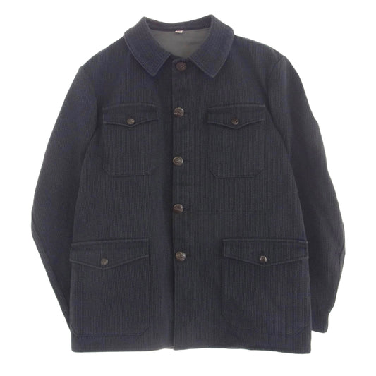 ヴィンテージ 40s～50s 40年代~50年代 UNIC D.F FRENCH PIQUE HUNTING フレンチ ピケ 動物釦 アニマルボタン ユーロ ハンティング ジャケット ネイビー系 44【中古】