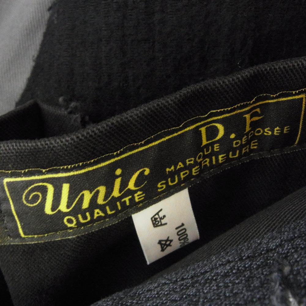 ヴィンテージ 40s～50s 40年代~50年代 UNIC D.F FRENCH PIQUE HUNTING フレンチ ピケ 動物釦 アニマルボタン ユーロ ハンティング ジャケット ネイビー系 44【中古】