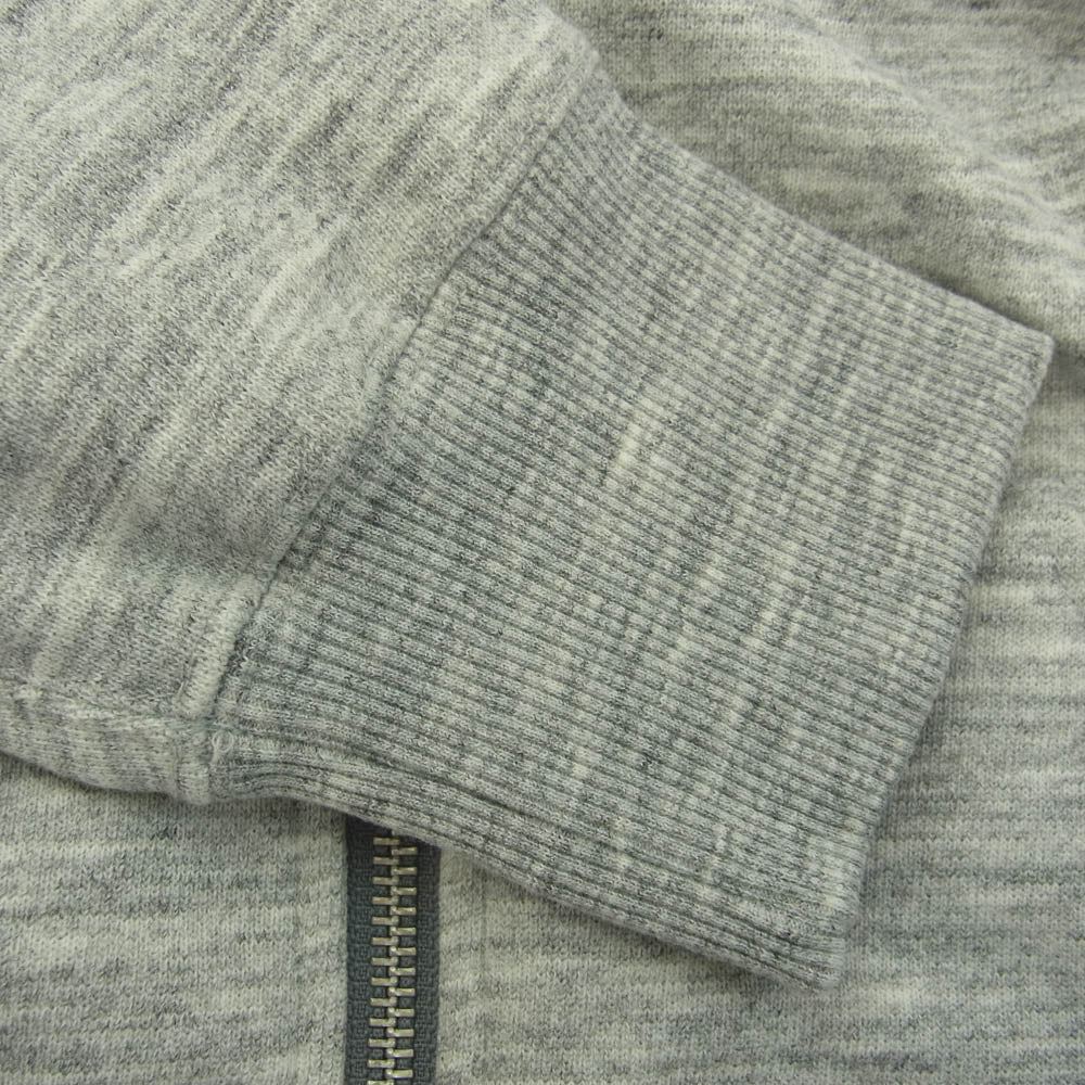 THE NORTH FACE ノースフェイス NT12335 Hooded Sweatshirt スクエアロゴ ジップアップ パーカー グレー系 S【中古】