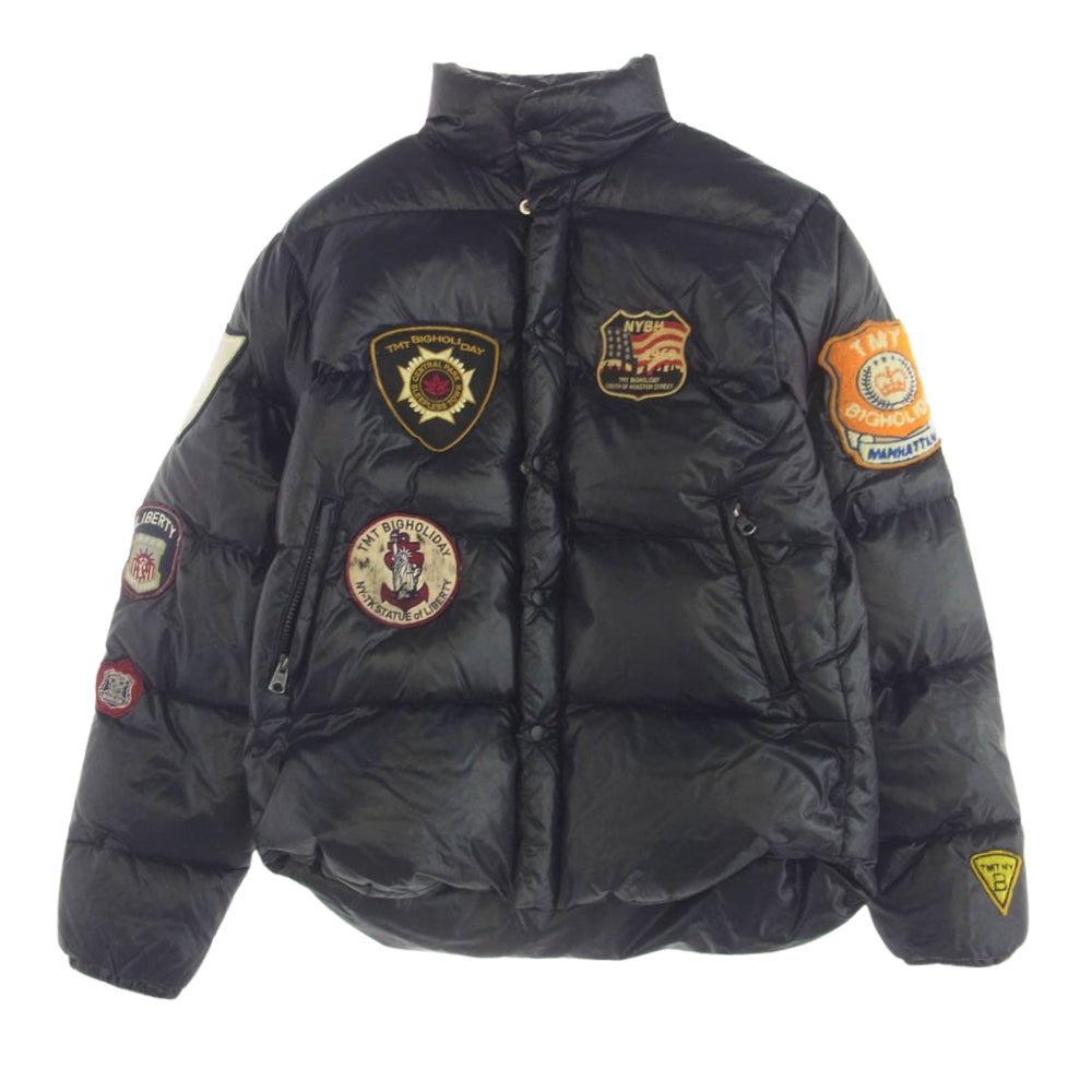 TMT ティーエムティー ワッペン ダウン ジャケット ブラック系 M【中古】