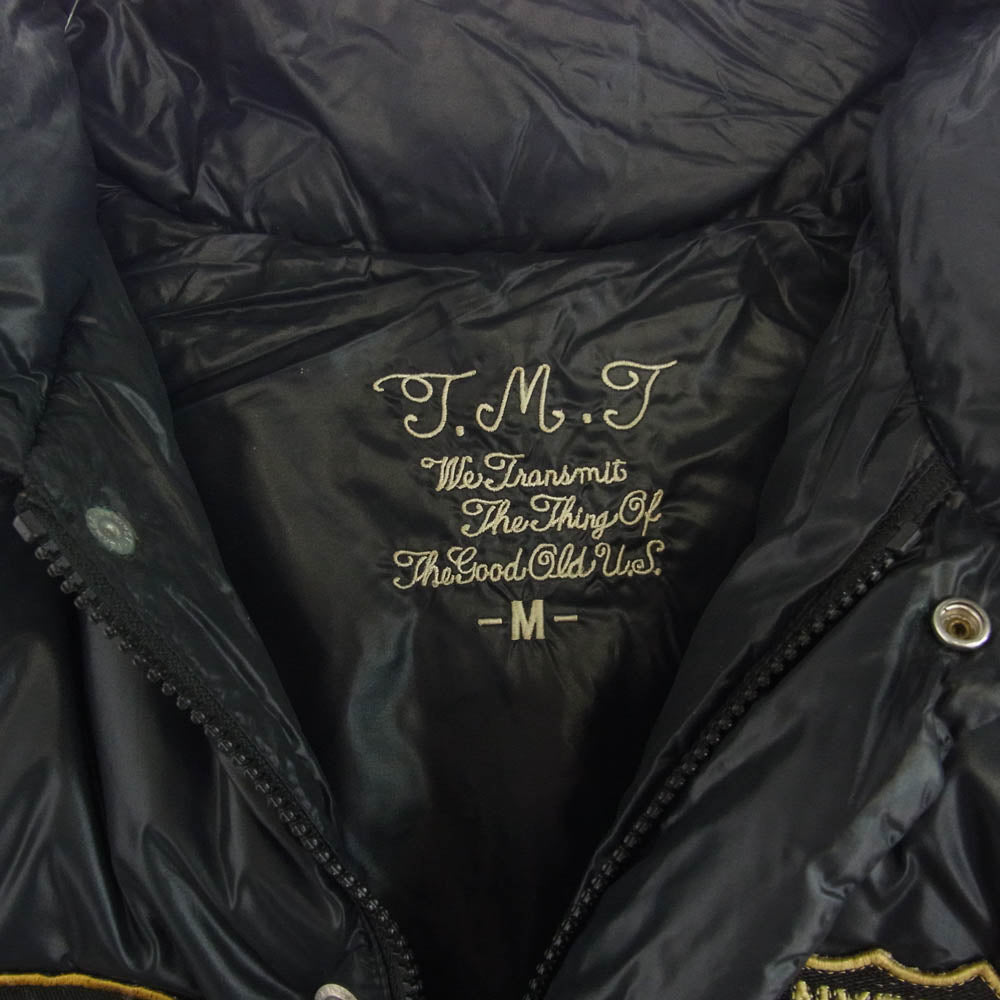 TMT ティーエムティー ワッペン ダウン ジャケット ブラック系 M【中古】