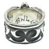 BILL WALL LEATHER ビルウォールレザー Tribal Band Ring w/ Skull w/Ruby Eyes 両目ルビーカスタム トライバルバンド スカル リング シルバー系 レッド系 約19.5号【中古】