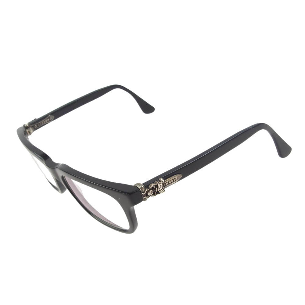 CHROME HEARTS クロムハーツ（原本無） KITSHICKER 2-A キットシッカー ダガーテンプル 度入り アイウェア メガネ 眼鏡 55□17-145【中古】