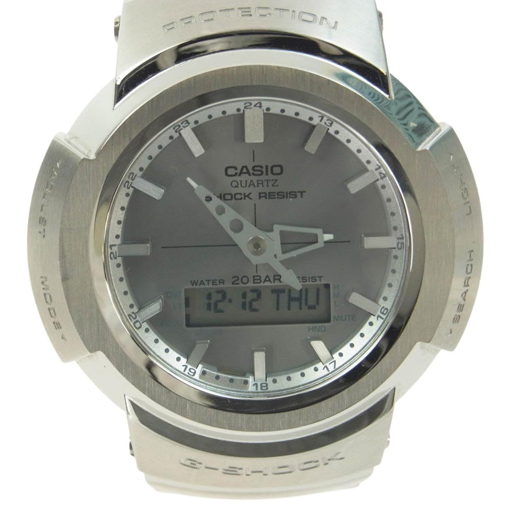 CASIO G-SHOCK カシオ ジーショック AWM-500D-1A8JF FULL-METAL フルメタル アナログデジタルモデル ソーラー電波 腕時計 シルバー系【中古】