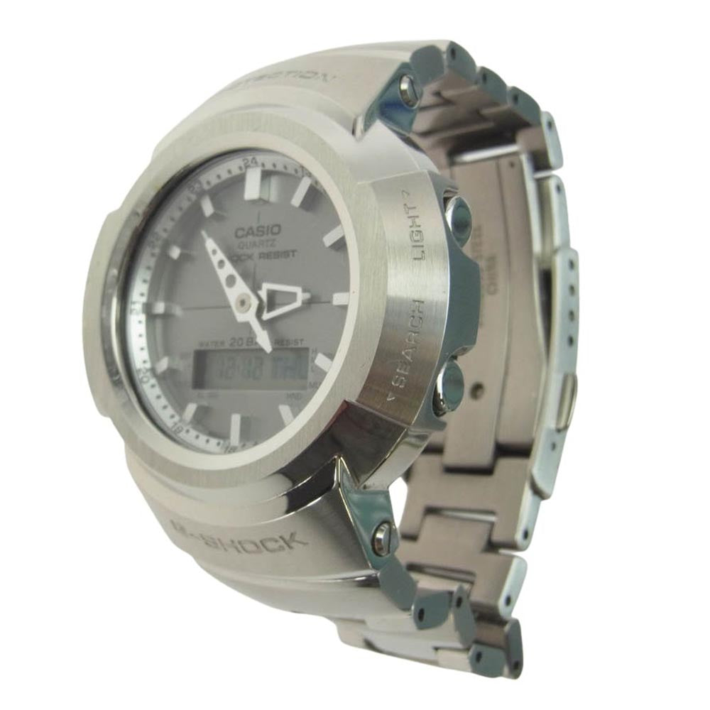 CASIO G-SHOCK カシオ ジーショック AWM-500D-1A8JF FULL-METAL フルメタル アナログデジタルモデル ソーラー電波 腕時計 シルバー系【中古】