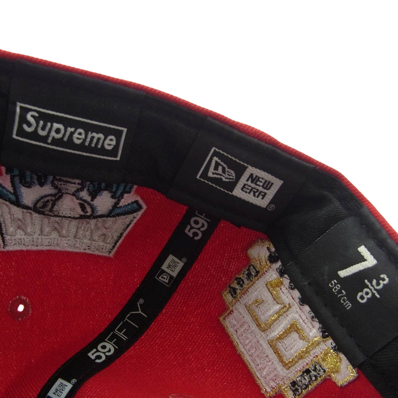 Supreme シュプリーム 23AW Championships Box Logo New Era Cap ャンピオンシップ ボックスロゴ ニューエラ キャップ 帽子 レッド系 58.7cm【中古】