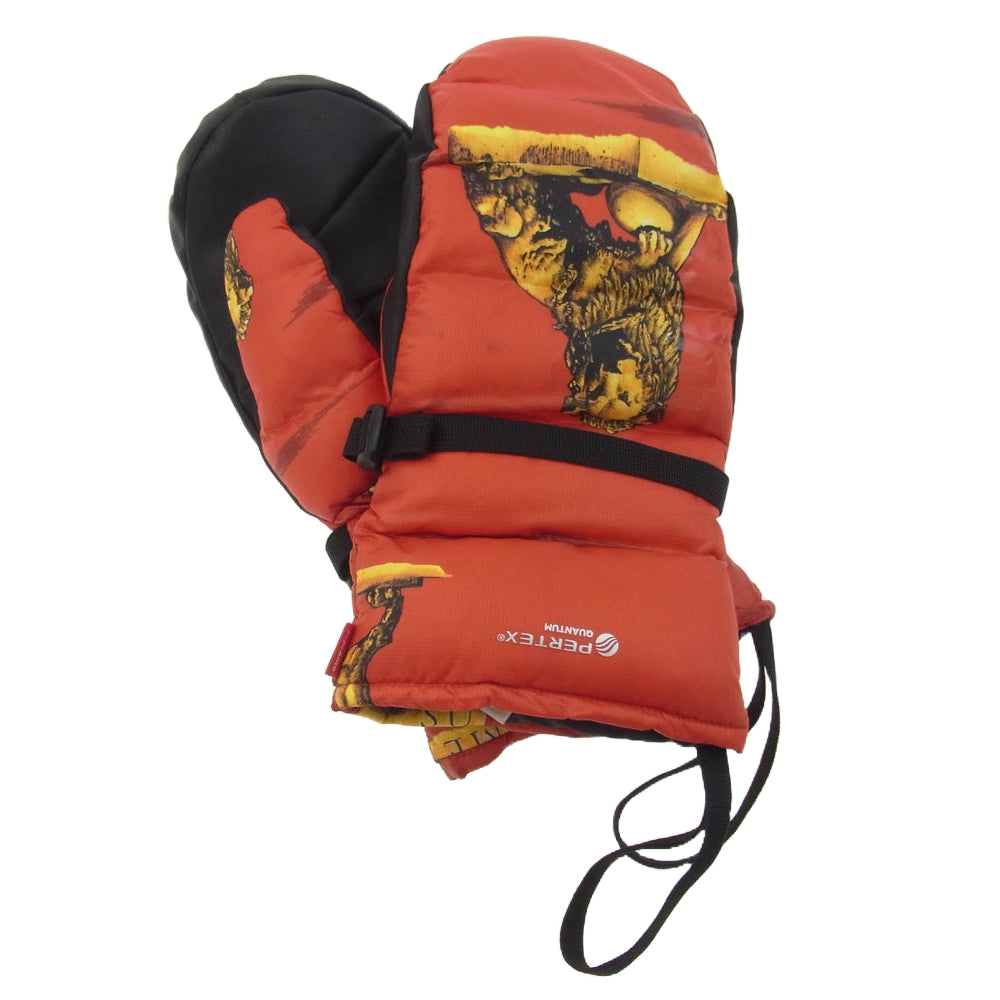 Supreme シュプリーム 23AW Featherweight Down Mittens Lion ミトン グローブ 手袋 レッド系 L【中古】