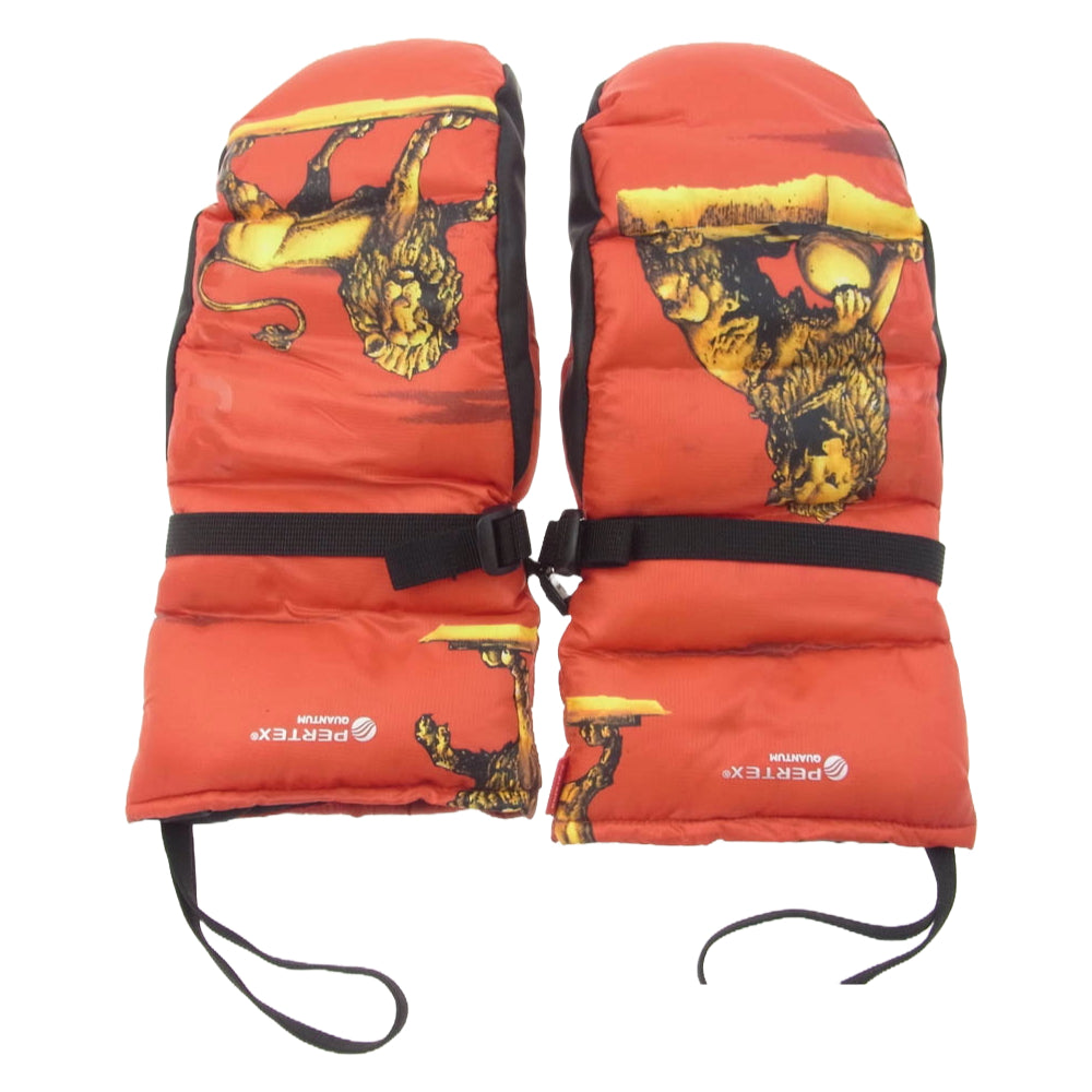 Supreme シュプリーム 23AW Featherweight Down Mittens Lion ミトン グローブ 手袋 レッド系 L【中古】