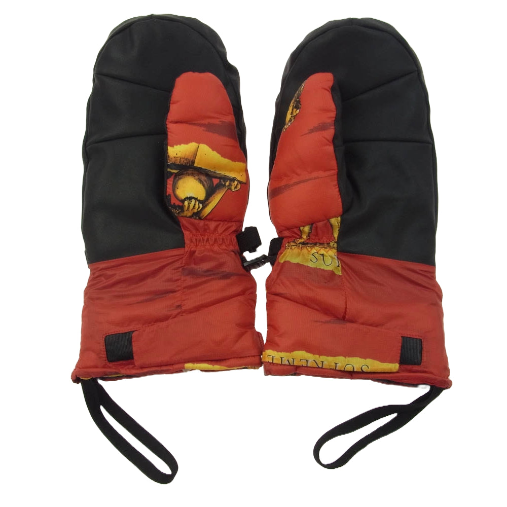 Supreme シュプリーム 23AW Featherweight Down Mittens Lion ミトン グローブ 手袋 レッド系 L【中古】