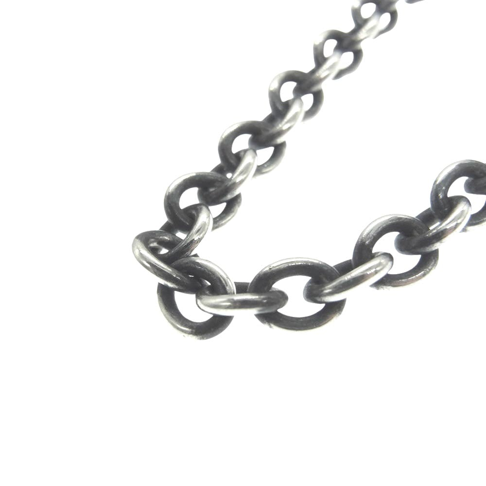 GABOR ガボール GABORATORY ガボラトリーホールディング ギャランティ付属 quarter chain necklace クォーターチェーン スカルTバー 6mmチェーン ネックレス 55cm シルバー系【中古】