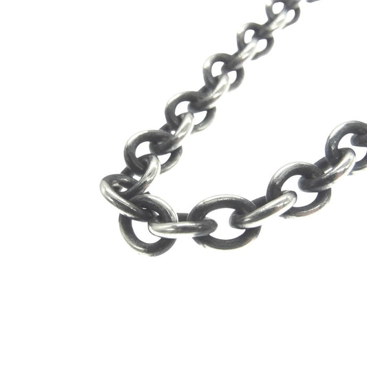GABOR ガボール GABORATORY ガボラトリーホールディング ギャランティ付属 quarter chain necklace クォーターチェーン スカルTバー 6mmチェーン ネックレス 55cm シルバー系【中古】