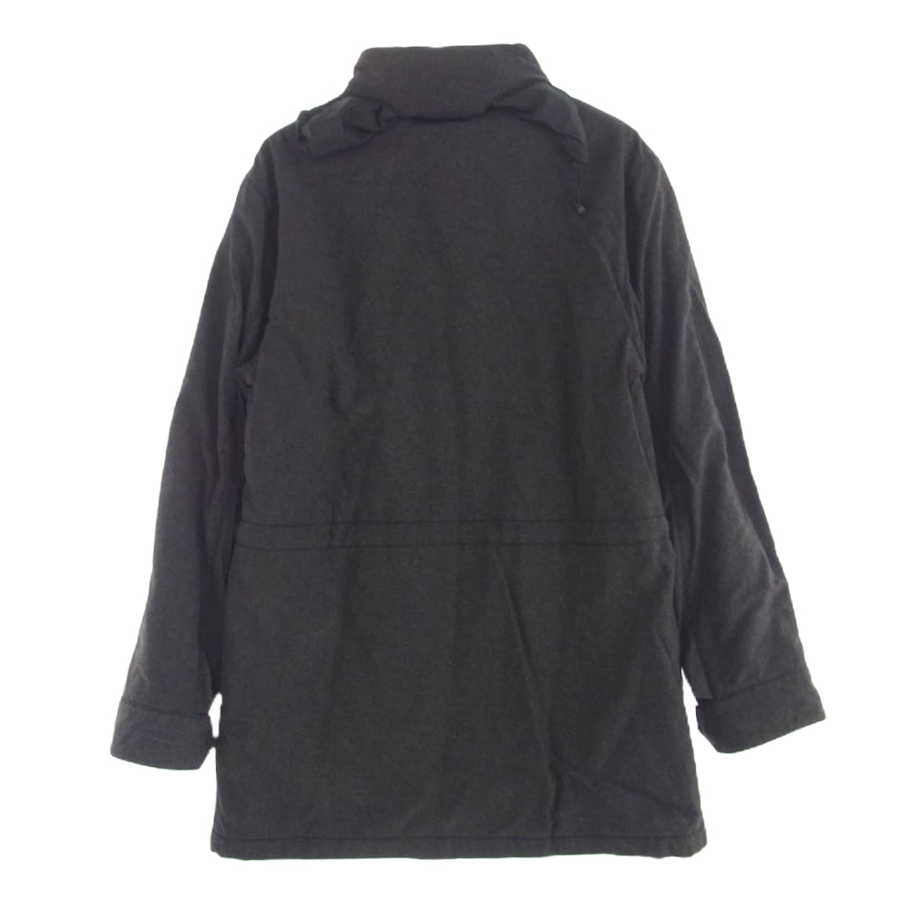 ARMANI COLLEZIONI アルマーニコレッツォーニ HCI25EW フード収納可能 中綿 ロング ジャケット コート ダークグレー系 48【中古】