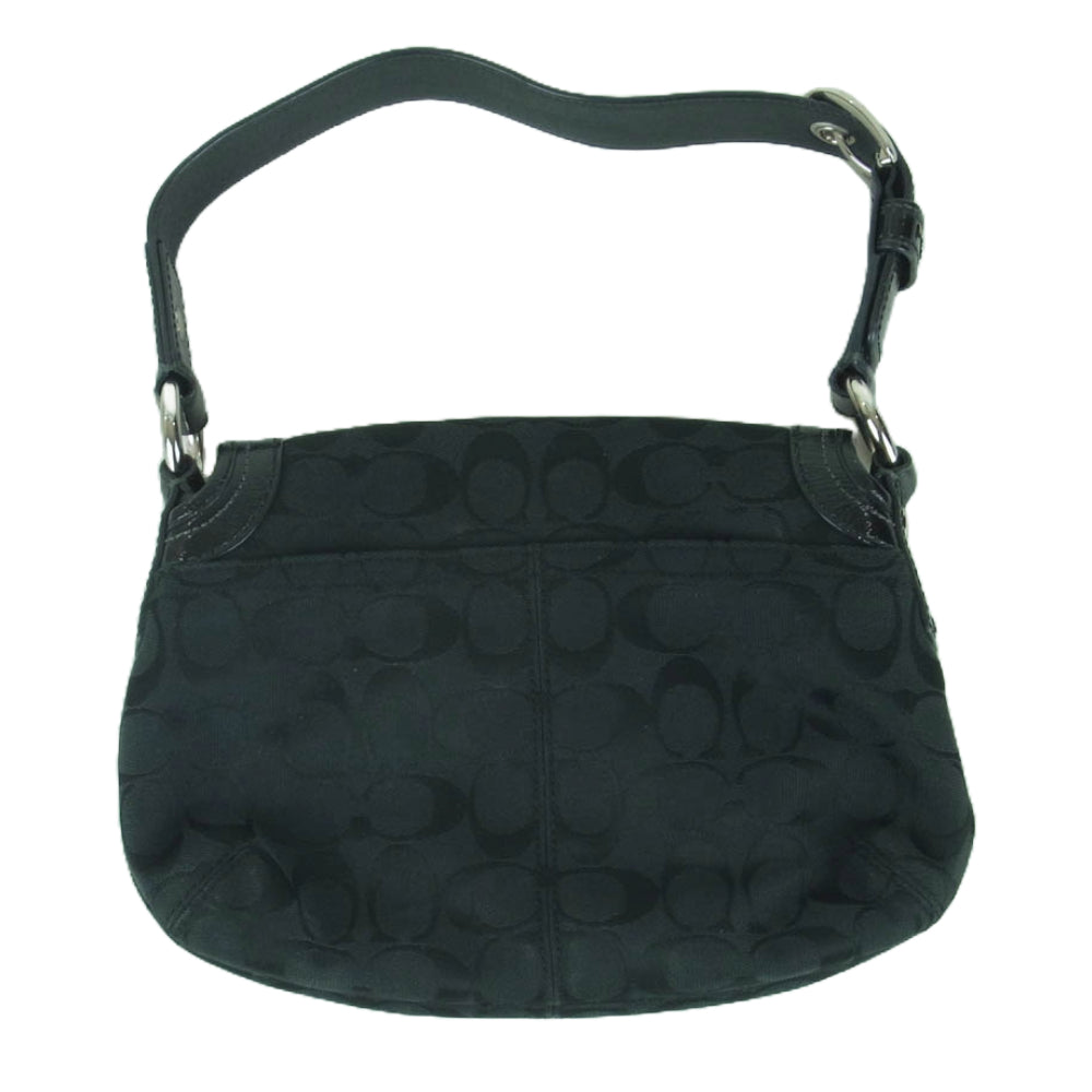 COACH コーチ F13738 シグネチャーロゴ ハンド ショルダー バッグ ブラック系【中古】