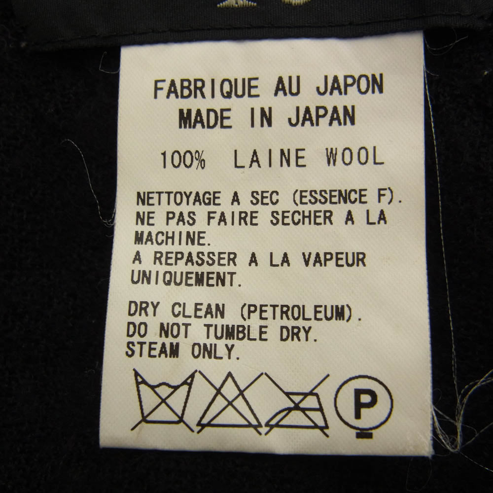 Y's Yohji Yamamoto ワイズ ヨウジヤマモト ウール 大判 ストール マフラー カラー切替 ブラック系 パープル系【中古】