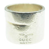 GUCCI グッチ ワイド ヘビー バンド G リング シルバー 指輪 11号【中古】