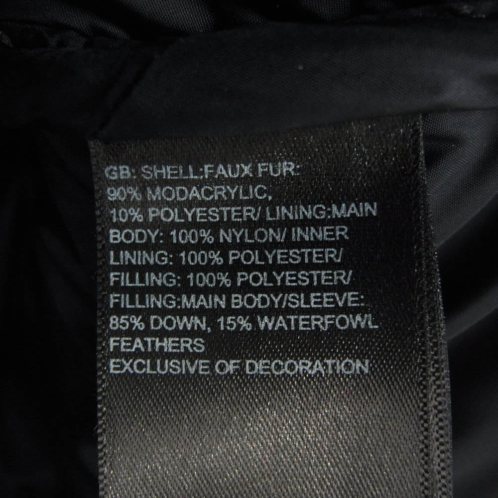 Supreme シュプリーム 20AW × The North Face ノースフェイス Faux Fur Nuptse Jacket フェイク ファー ヌプシ ダウン ジャケット ブラック系 L【美品】【中古】