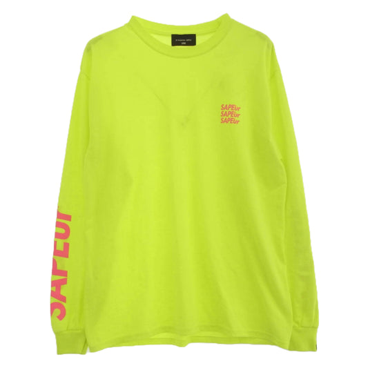 SAPEUR サプール 袖 ロゴ 長袖 Tシャツ イエロー L イエロー系 L【中古】