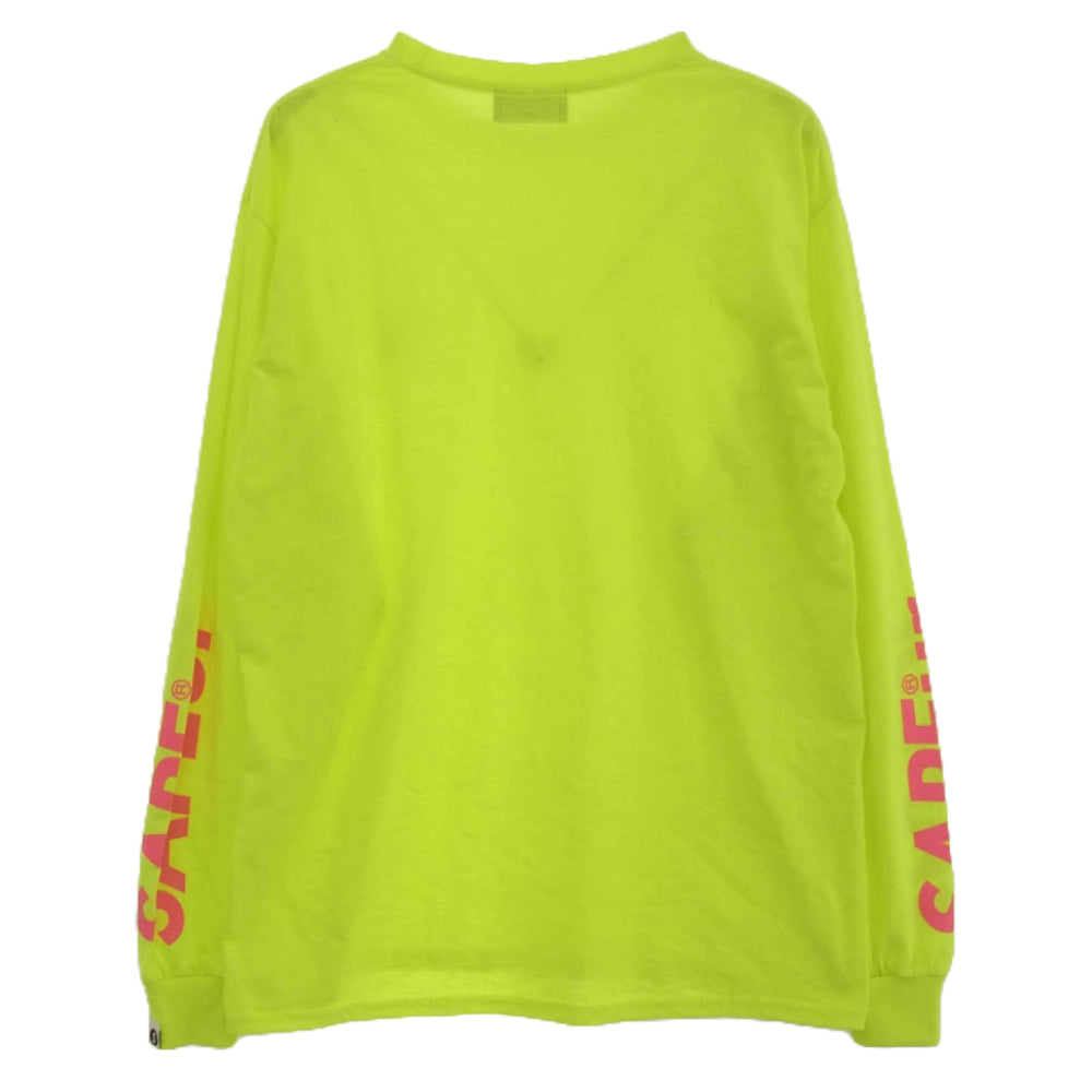 SAPEUR サプール 袖 ロゴ 長袖 Tシャツ イエロー L イエロー系 L【中古】
