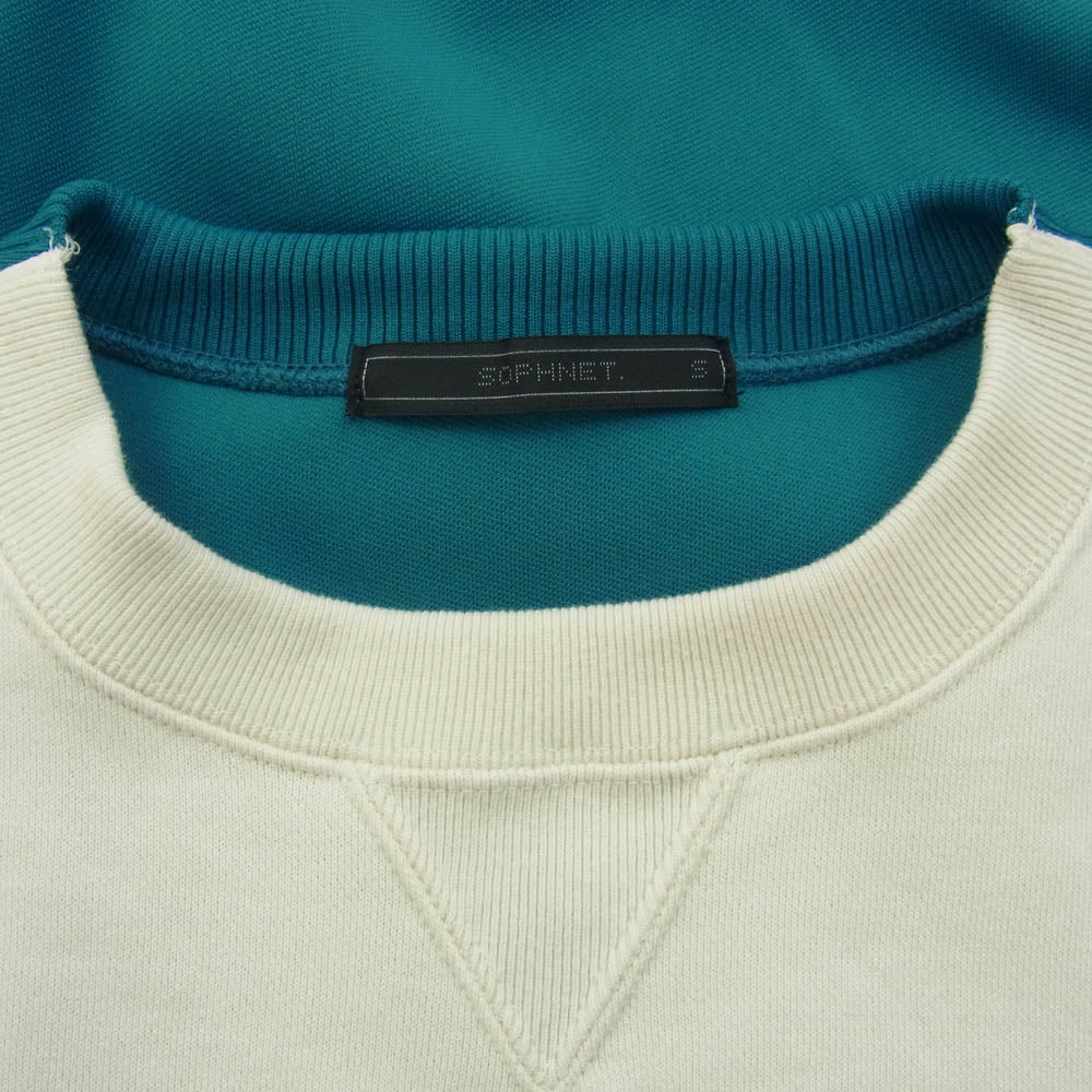 SOPHNET. ソフネット SOPH-230060 SWITCHING COLOR CREWNECK SWEAT スイッチング カラー クルーネック スウェット ホワイト S S【中古】