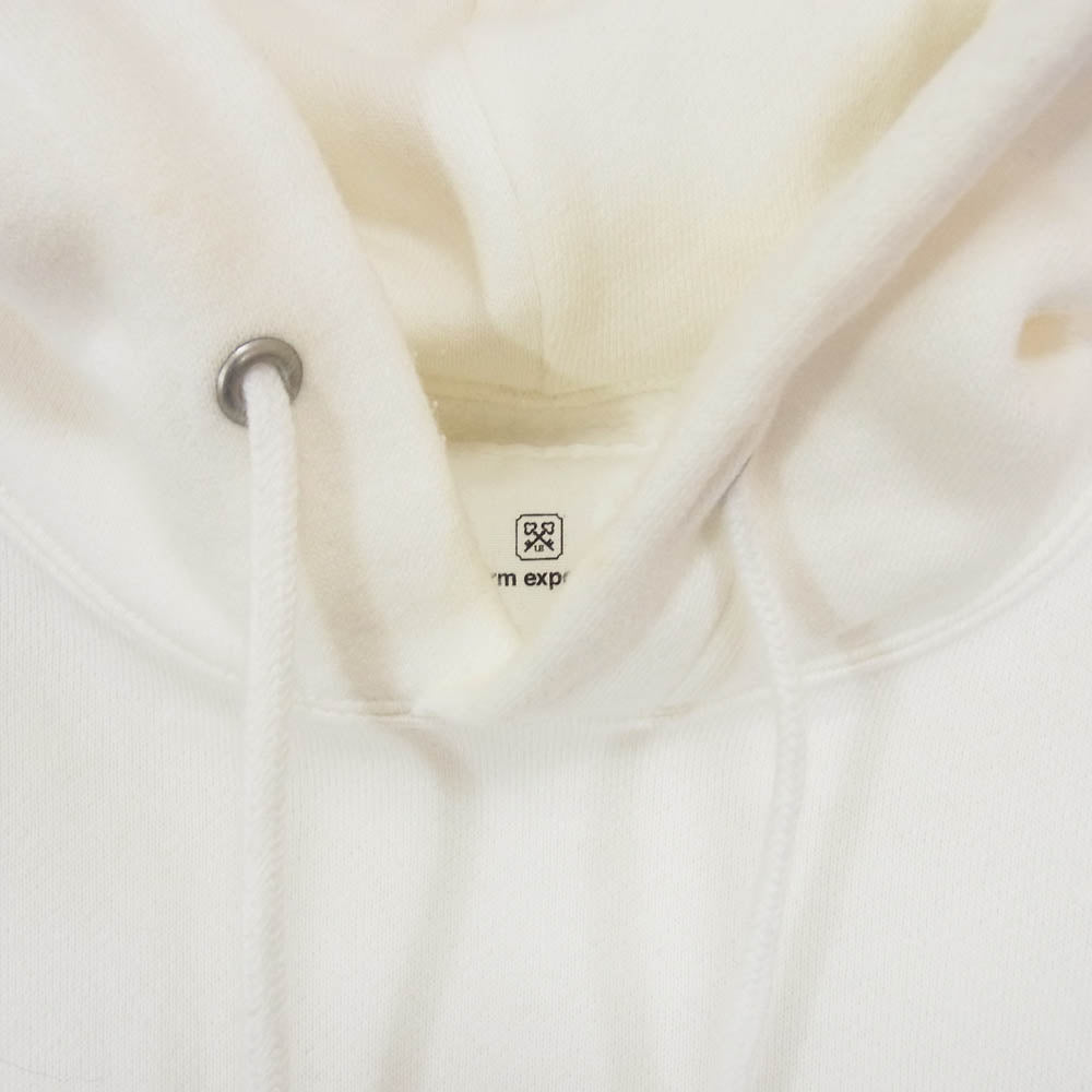 uniform experiment ユニフォームエクスペリメント UE-212006 切替し タータンチェック スウェット パーカー ホワイト系 2【中古】