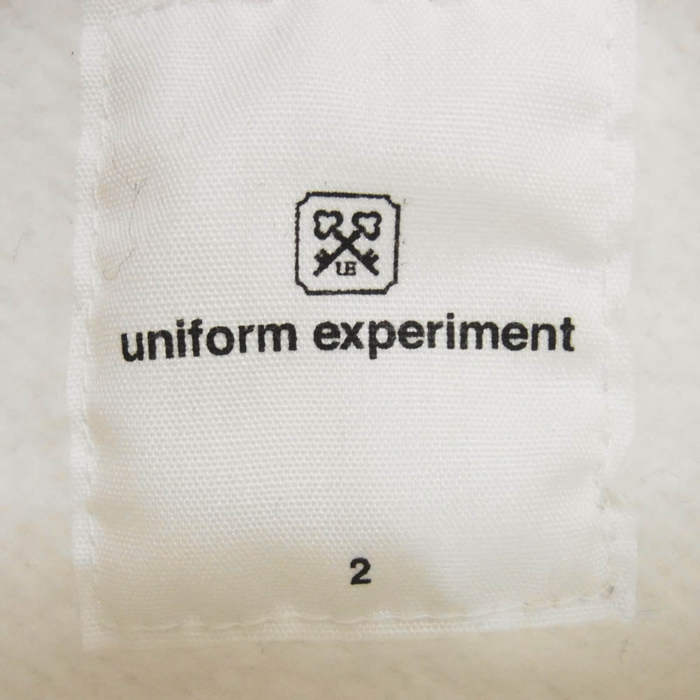 uniform experiment ユニフォームエクスペリメント UE-212006 切替し タータンチェック スウェット パーカー ホワイト系 2【中古】