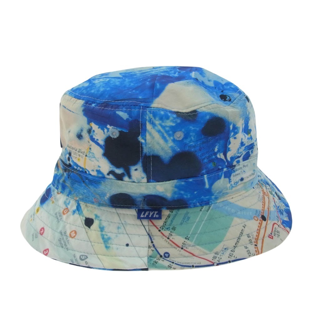 ラファイエット X STASH スタッシュ SUBWAY MAP BUCKET HAT BLUE ニューヨーク 地下鉄路線図柄 総柄 ナイロン ハット ブルー系【中古】