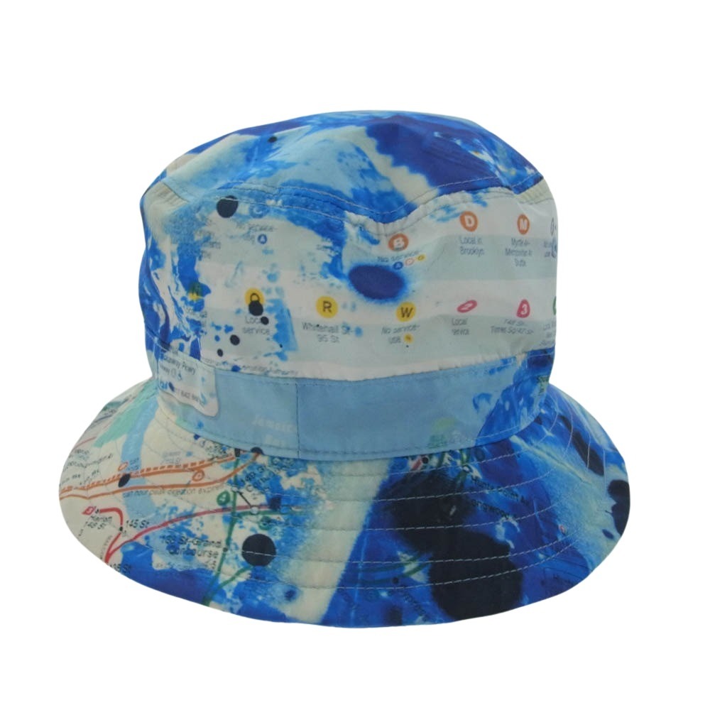 ラファイエット X STASH スタッシュ SUBWAY MAP BUCKET HAT BLUE ニューヨーク 地下鉄路線図柄 総柄 ナイロン ハット ブルー系【中古】