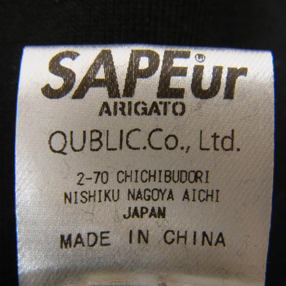 SAPEUR サプール A0021-066 VINTAGE SNOOPY スヌーピー クルーネック プリント 半袖 Tシャツ ブラック系 L【中古】