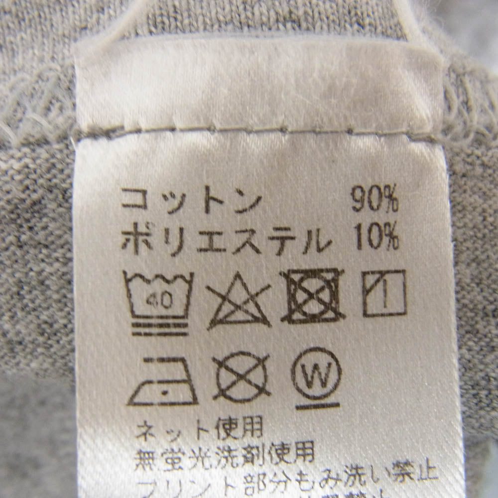 SAPEUR サプール 袖 ロゴ 丸首 クルーネック カットソー 長袖 Tシャツ グレー系 L【中古】