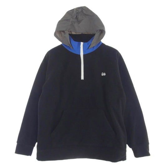 木梨 サイクル フリース プルオーバー パーカー  S ブラック系 S【中古】