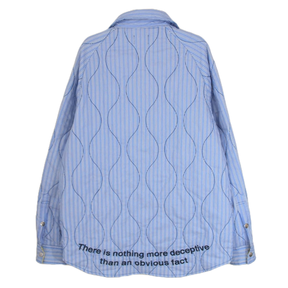 ワナ SHERLOCK QUILTING SHIRTS K.R.S. キルティング 長袖 シャツ ブルー系 M【中古】