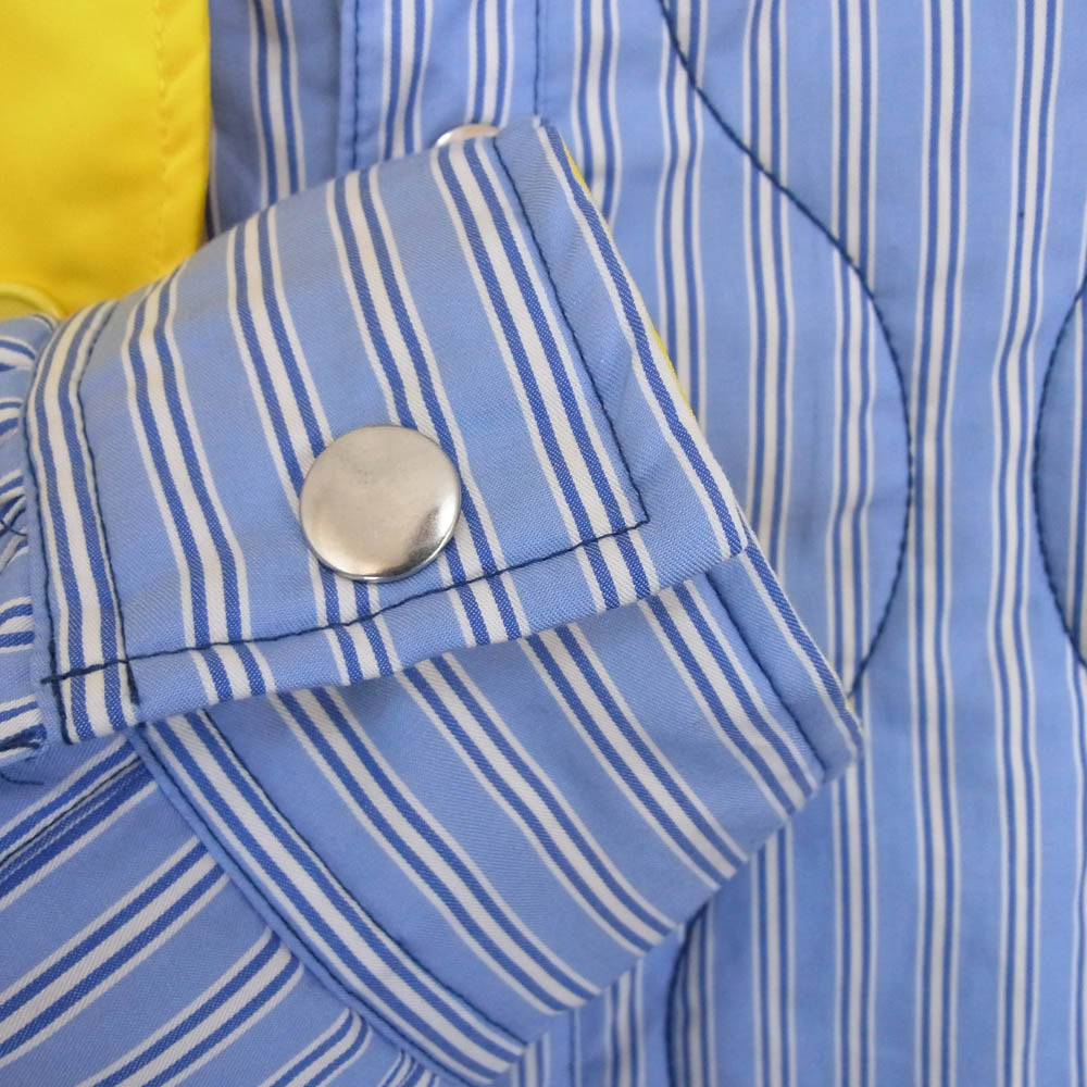 ワナ SHERLOCK QUILTING SHIRTS K.R.S. キルティング 長袖 シャツ ブルー系 M【中古】