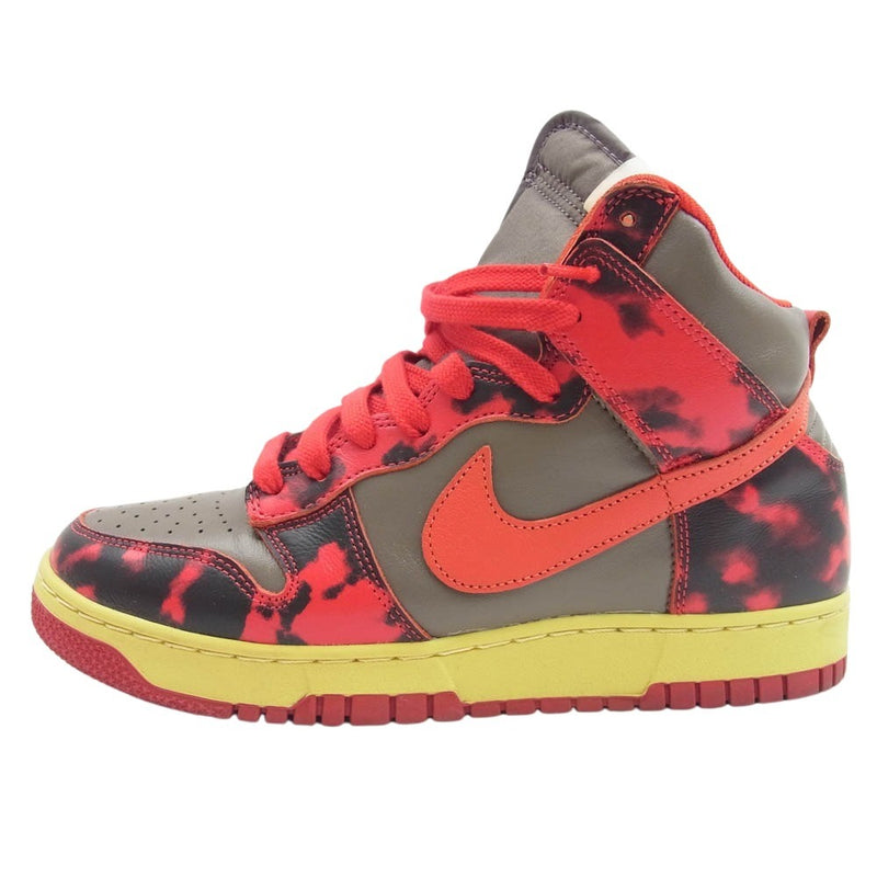 NIKE ナイキ DD9404-600 Dunk High Red Acid Wash ダンク ハイ レッド アシッド ウォッシュ ハイカット スニーカー レッド系 グレー系 26.5cm【中古】